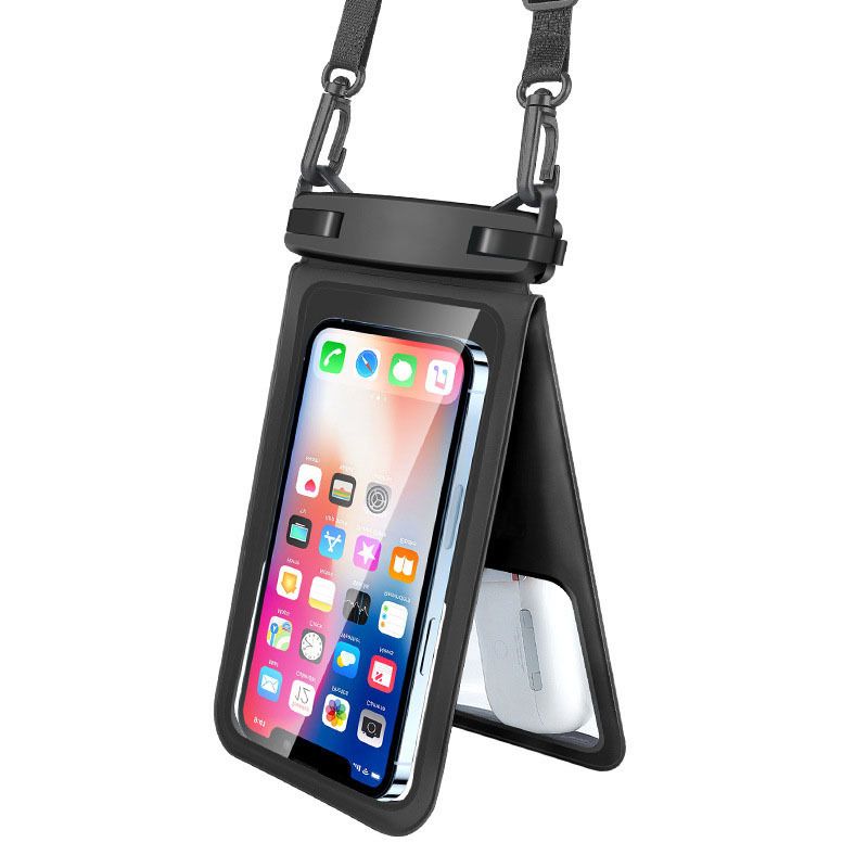 Waterproof Phone Pouch Dual Compartment IPX8 Floating Dry Bag with Adjustable Lanyard for Beach Swimming Snorkeling Surfing Boating Kayaking and Outdoor Water Sports (S, Mint)
