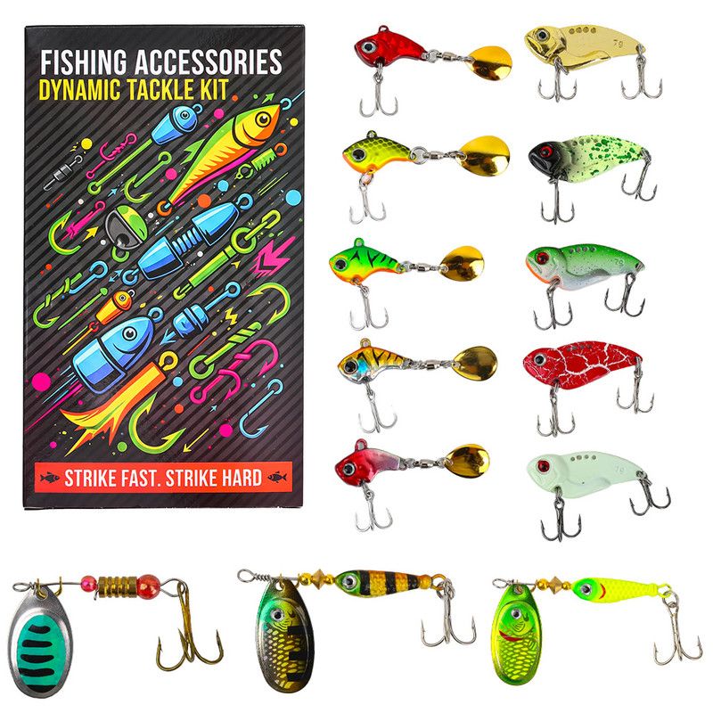 Outdoor lure fishing hook soft bait box,14pcs