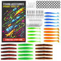 Outdoor lure fishing hook soft bait box,86pcs