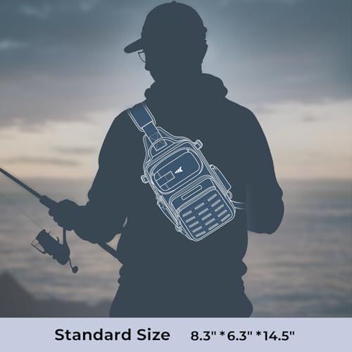 Versatile Sling Fishing Bag for Anglers: Ideal for Backcountry Fishing Trips & Outdoor Adventures (Black)