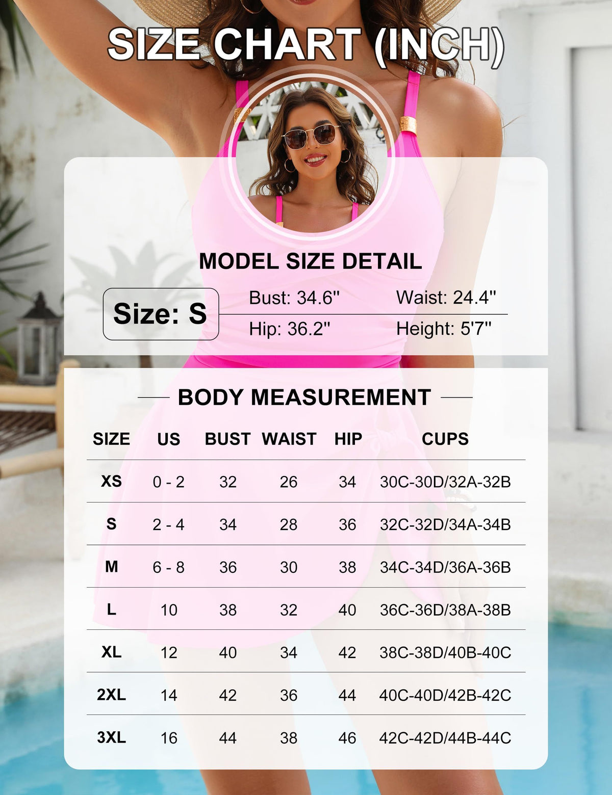 Women's Swimdress for Beach, Pool, Cruise & Summer Vacation Stylish and Flattering One-Piece Swimsuit, S (Gray)