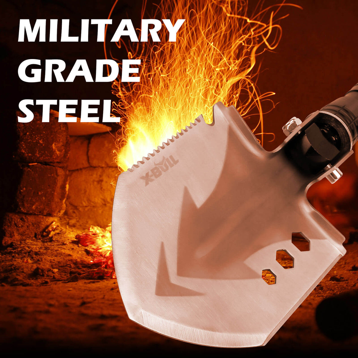 X-BULL Folding Shovel Outdoor Camping Survival Tools Multifunction Military