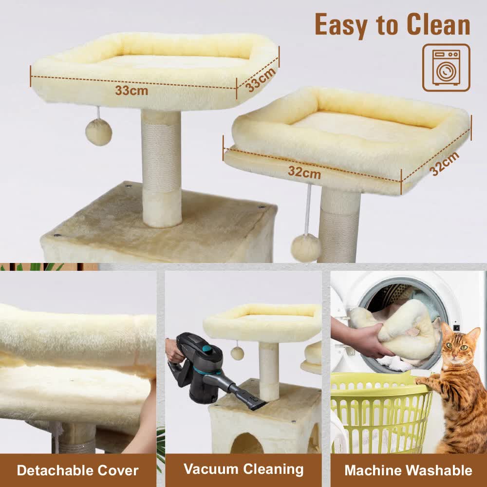 VaKa 184cm Road Cat Tree Tower Scratching Post Scratcher Condo with Big Hammock
