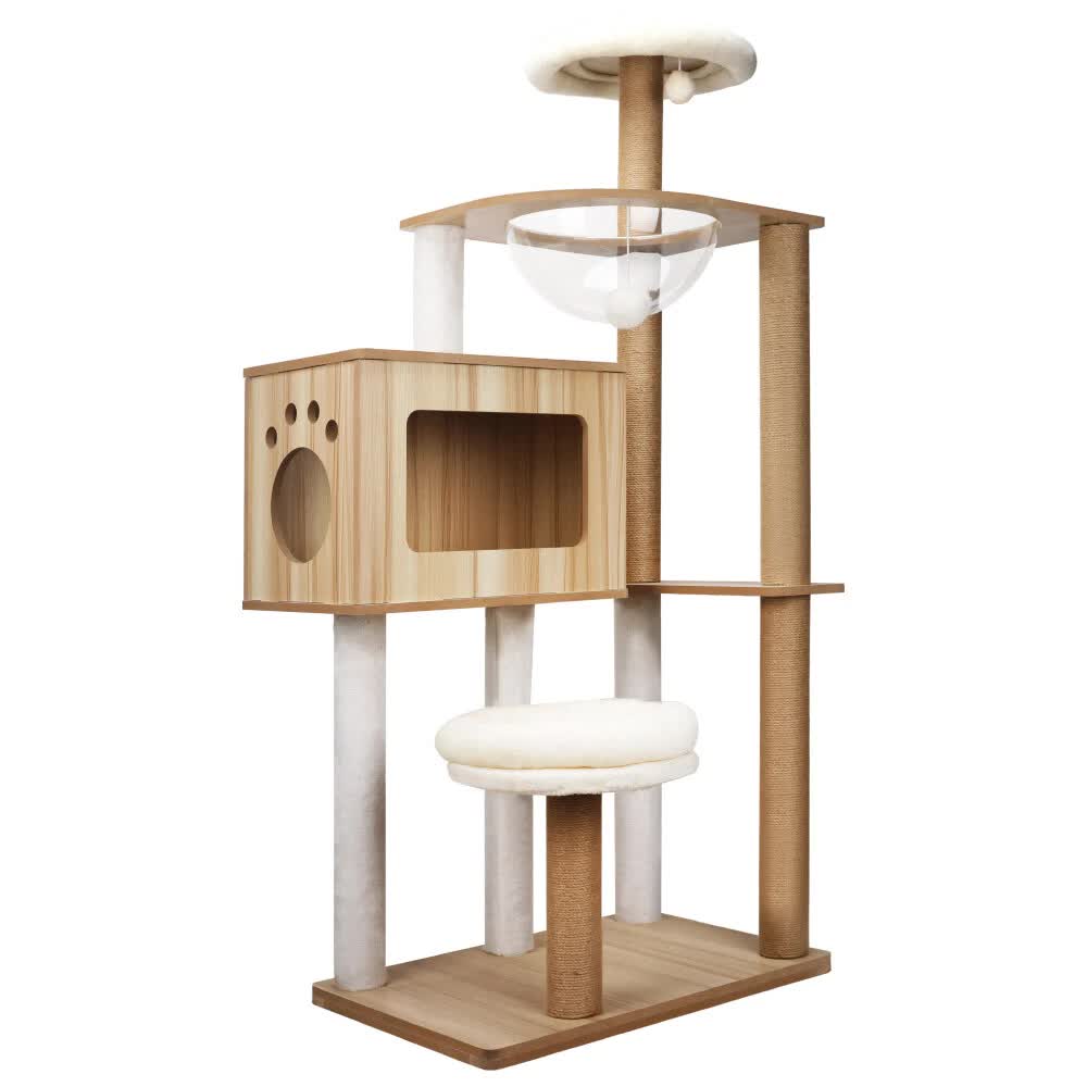 VaKa 1.42M Cat Tree Tower Scratching Post Scratcher Cats Condo House Bed Furniture