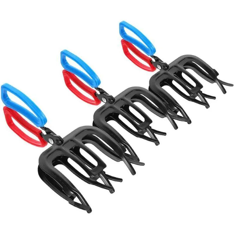 2pcs Fish Clamp Control Pliers Triple Teeth Fish Grabber Fishing Accessories