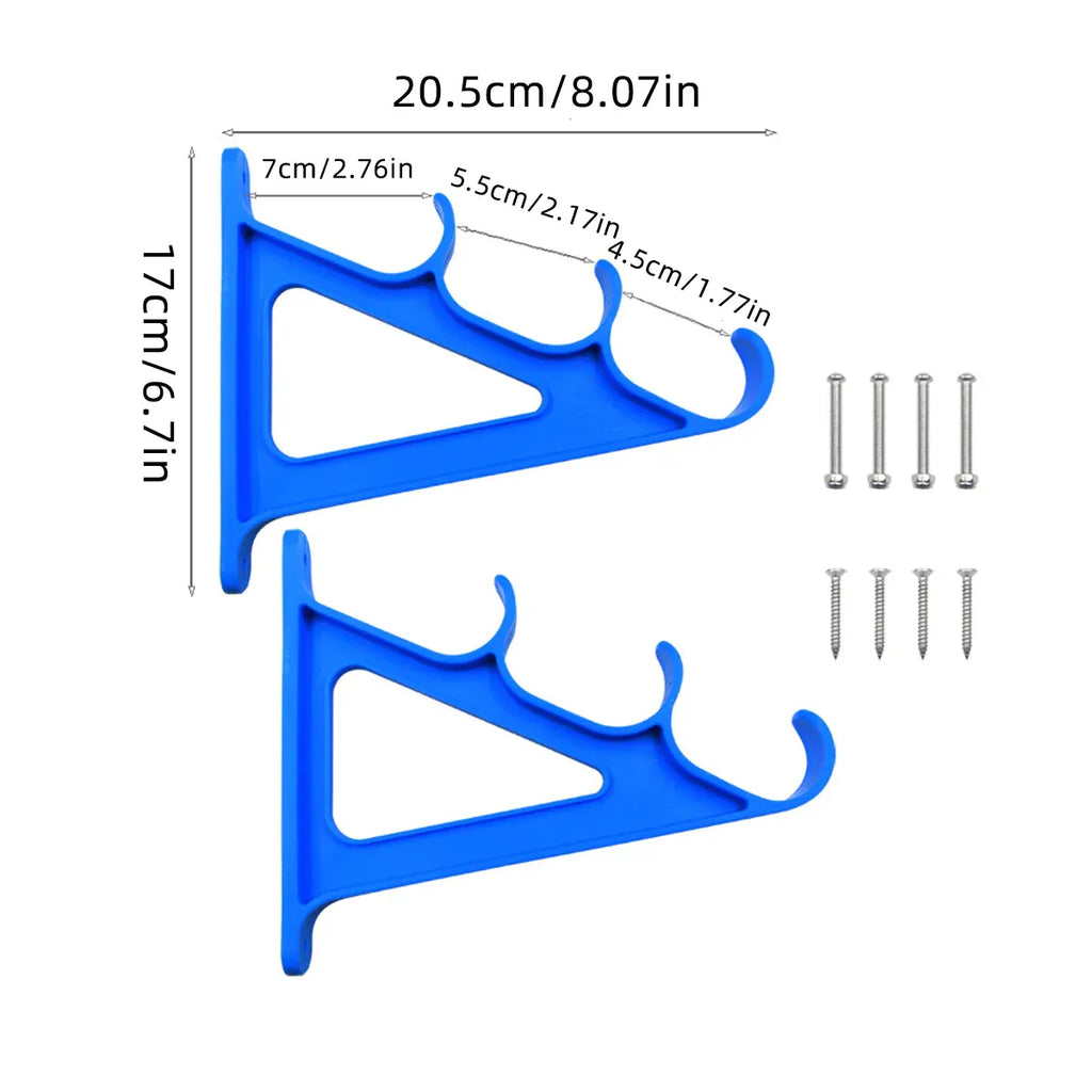 Fishing Rod Holder 3 Rod Capacity Durable for Offshore Kayak Surf - Blue