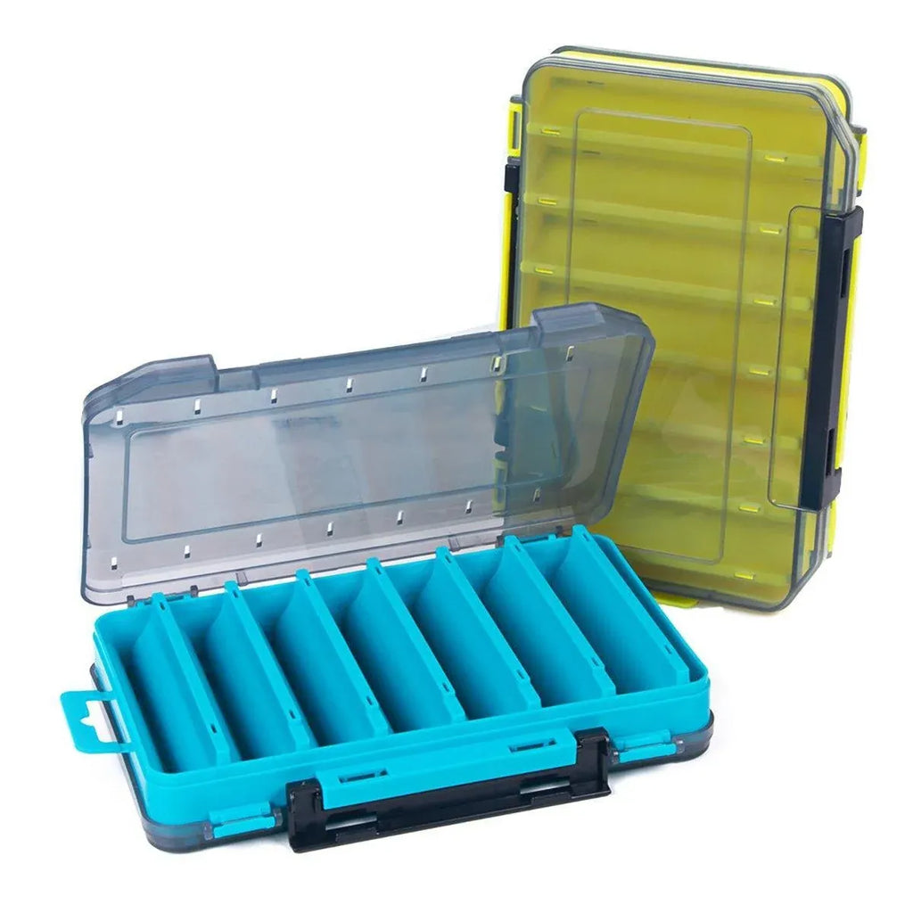 Multifunctional Fishing Bait Storage Box Accessories Gear Organizer Tool Box - Blue-L