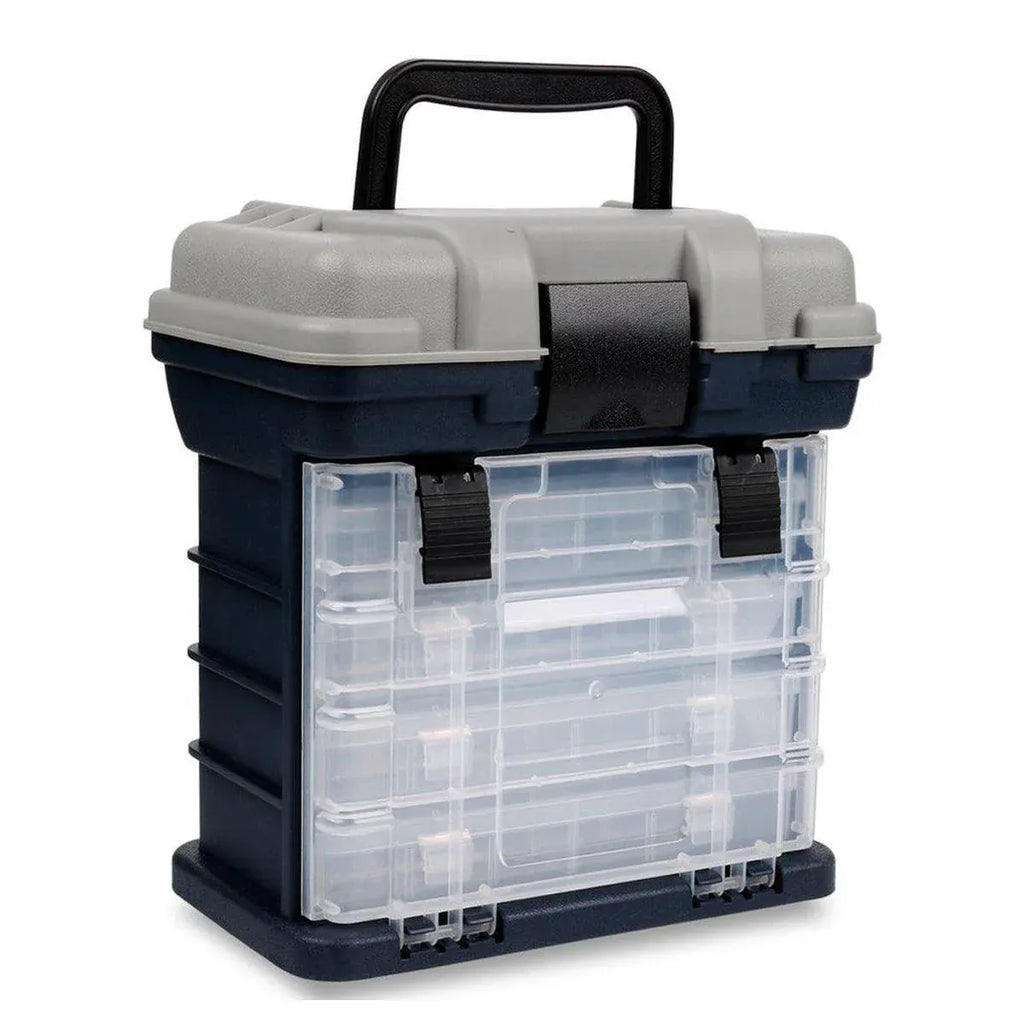 Removable 4 Tray Heavy Duty Fishing Tackle Box Storage Organizer for Tackle