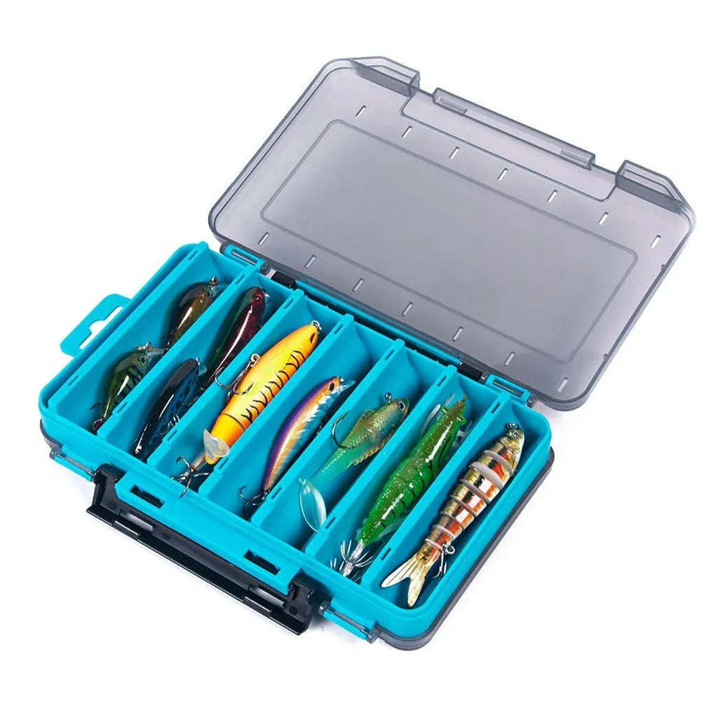 Multifunctional Fishing Bait Storage Box Accessories Gear Organizer Tool Box - Green-L
