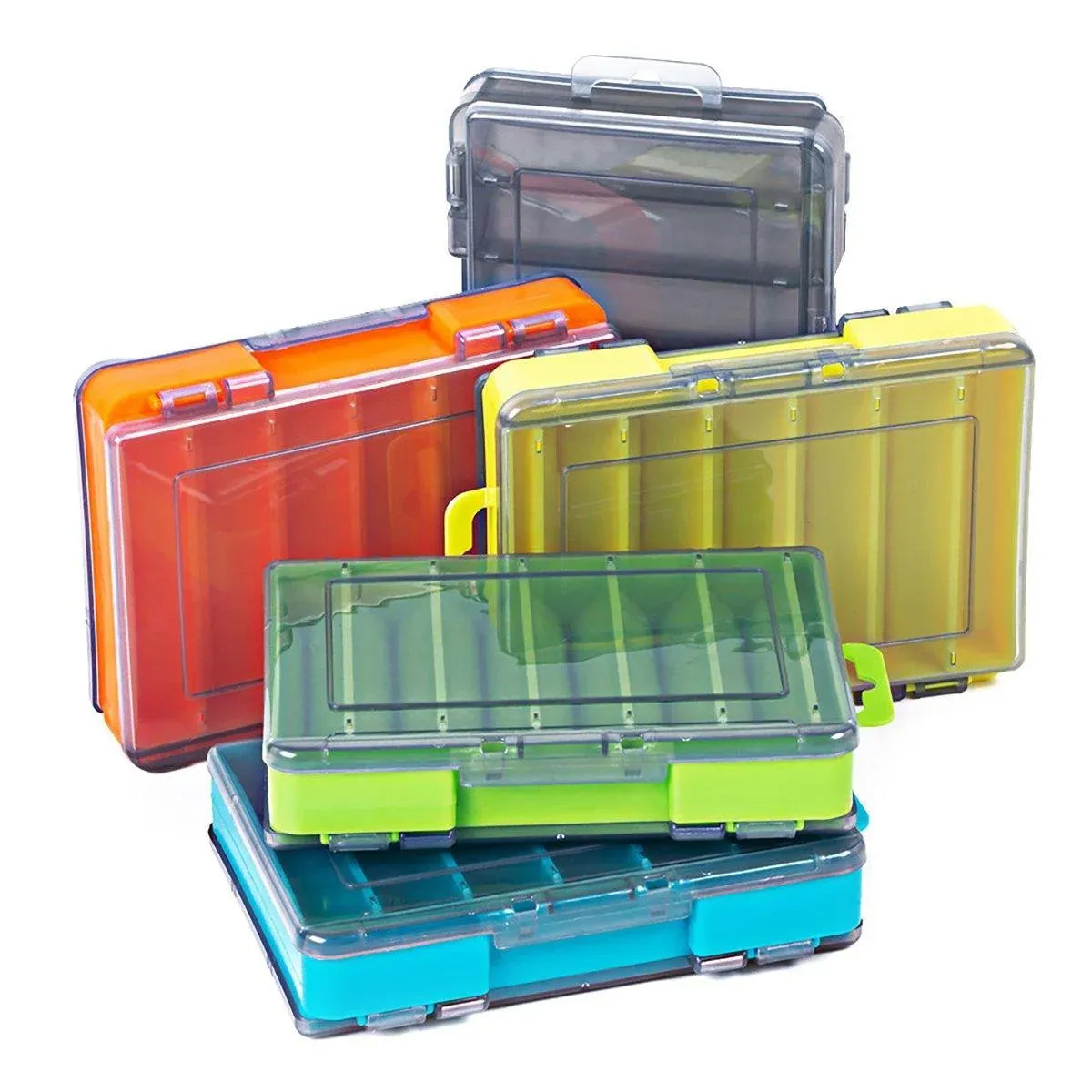 Multifunctional Fishing Bait Storage Box Accessories Gear Organizer Tool Box - Green-L