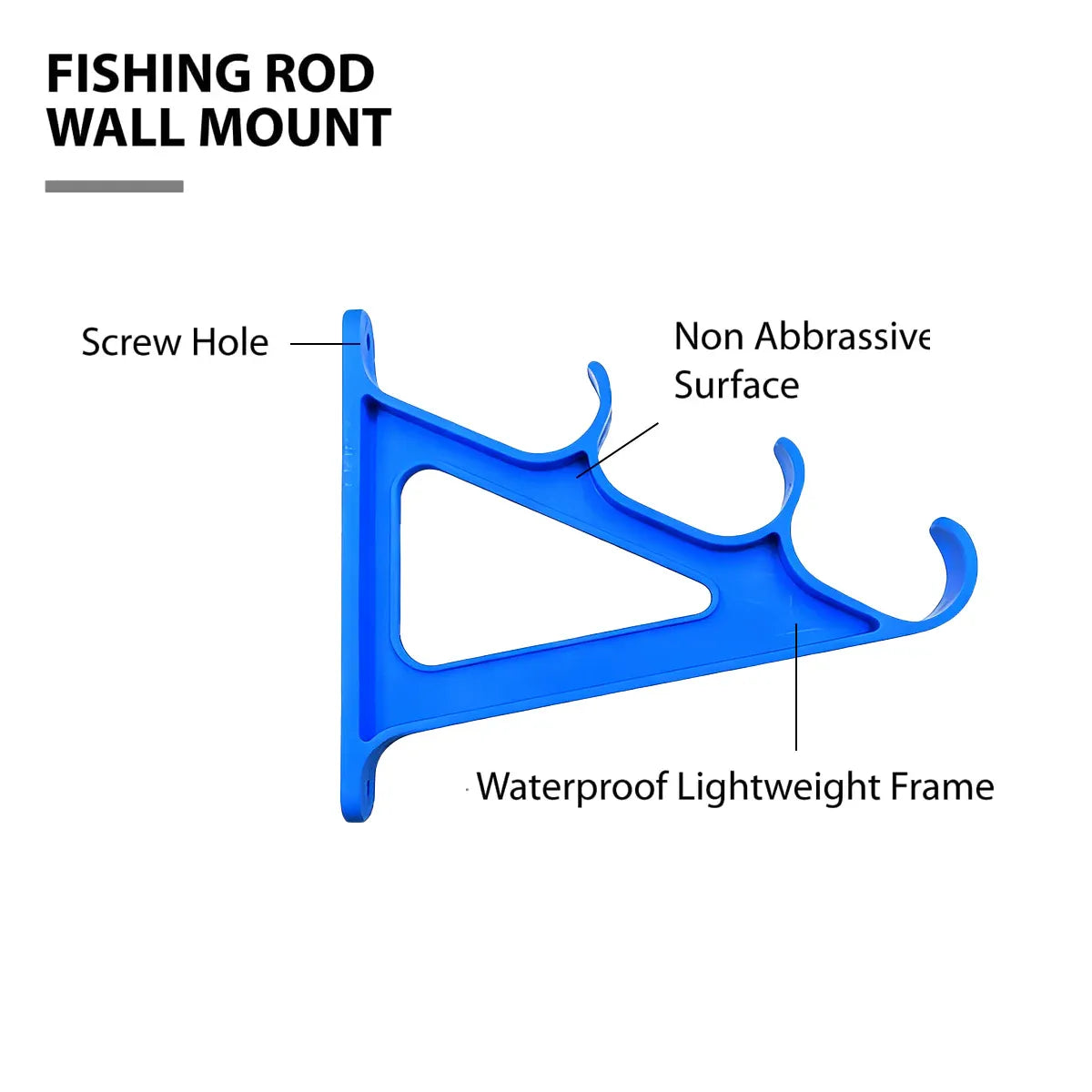 Fishing Rod Holder 3 Rod Capacity Durable for Offshore Kayak Surf - Green
