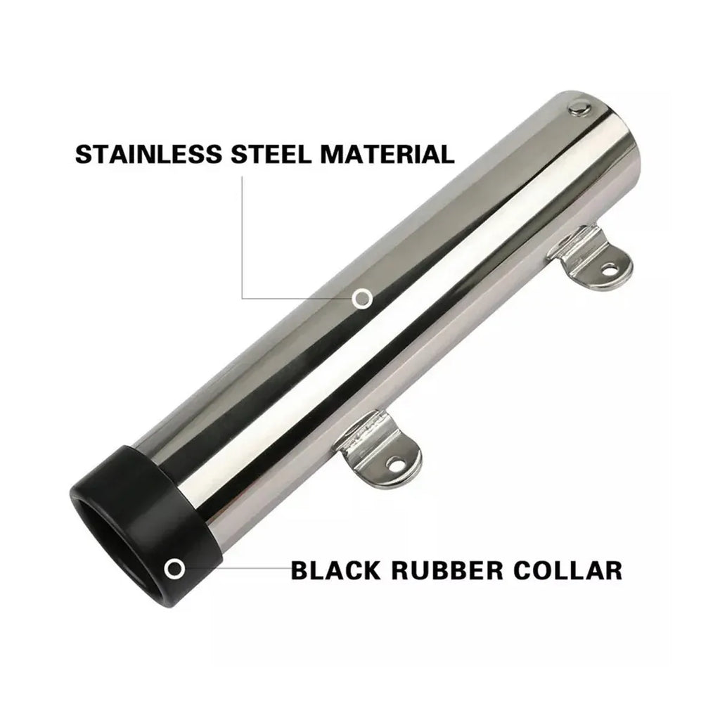 2pcs Stainless Steel Fishing Rod Holders Clamp On Rails Mounting Boat Transom