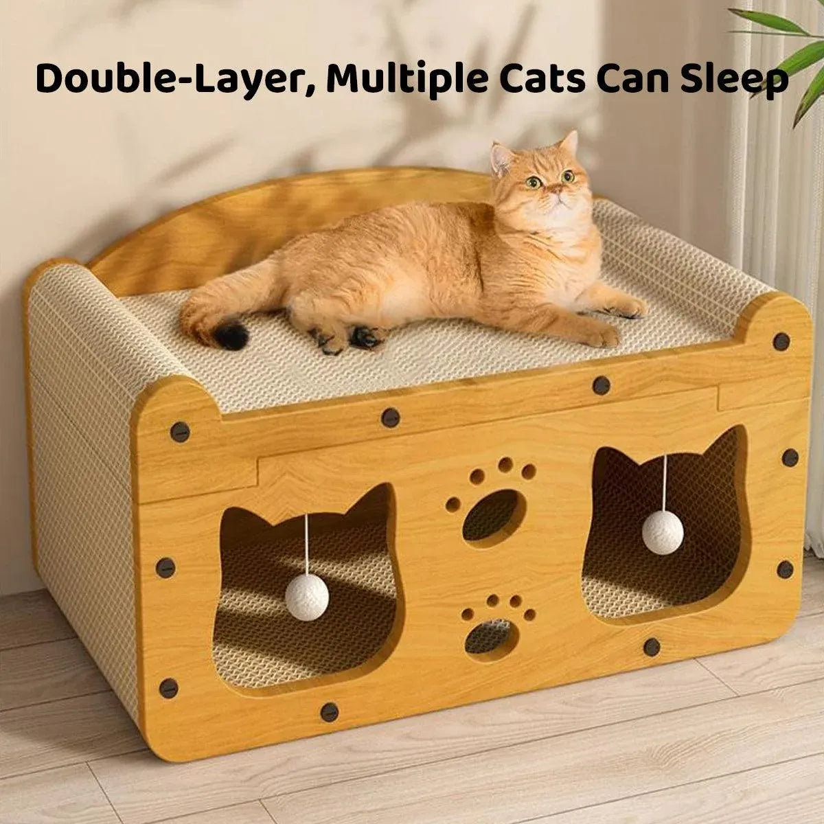 Cat Scratching Board Nest All in One Wear Resistant House Cat Scratching Toy