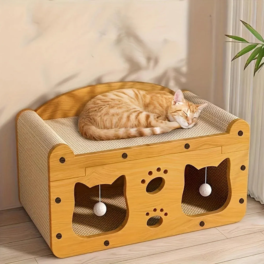 Cat Scratching Board Nest All in One Wear Resistant House Cat Scratching Toy