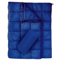 200x140cm Blue Large Outdoor Camping Imitation Silk Cotton Wearable Warmth Blanket, Quilted Poncho Shawl Throw with Storage Bag, Lightweight Warm Camping Quilt for Camping Travel Home Use