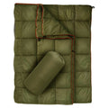 200x140cm Green Large Outdoor Camping Imitation Silk Cotton Wearable Warmth Blanket, Quilted Poncho Shawl Throw with Storage Bag, Lightweight Warm Camping Quilt for Camping Travel Home Use