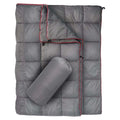 200x140cm Grey Large Outdoor Camping Imitation Silk Cotton Wearable Warmth Blanket, Quilted Poncho Shawl Throw with Storage Bag, Lightweight Warm Camping Quilt for Camping Travel Home Use