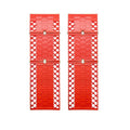 1 Pair Red Foldable Car Recovery Tracks - Heavy Duty Sand Snow Mud Traction Mats for 4WD SUV - Non-Slip PP Anti-Slip Ramp, Portable Off-Road Tire Rescue Boards