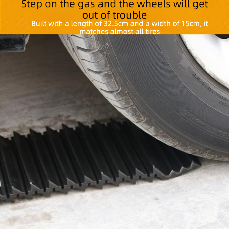 2-pack Portable Car Recovery Traction Board - Compact Snow Mud Sand Anti-Slip Mat with Handle - Emergency Tire Rescue Ramp, Multi-Purpose Snow Shovel for 4WD SUV Off-Road