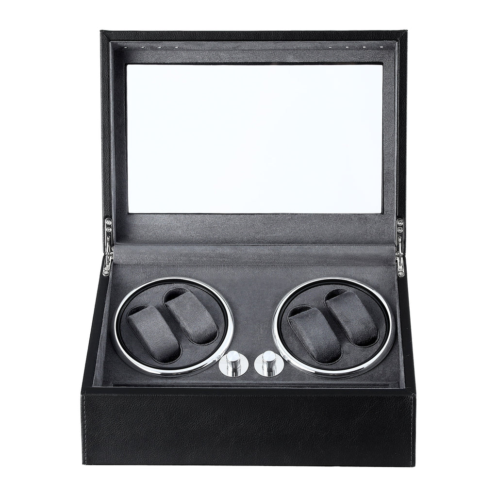 Embellir Watch Winder Automatic Double Watch Winder Box LED Black